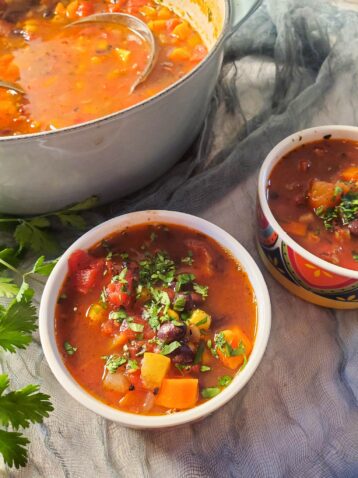 Vegetable black bean soup